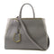 FENDI GHW 2 Jours 2 Way Shoulder Bag 8BH250 Calfskin Leather Grey