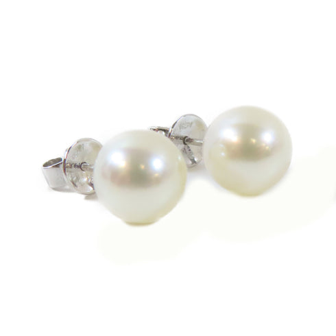 FINE JEWELRY 3.3g Pearl Earrings 18K White Gold