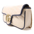 GUCCI GG Marmont Super Mini Chain Shoulder Bag 574969 Calfskin Leather White