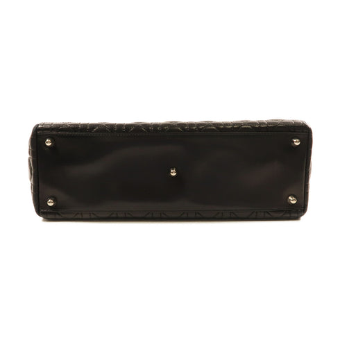 Dior SHW Vintage Lady Dior Handbag Calfskin Leather Black