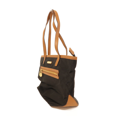 Michael Kors GHW Shoulder Bag Nylon Black/Brown