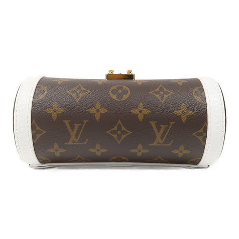 LOUIS VUITTON LV GHW Papillon Trunk 2Way Bag Handbag M81485 Monogram Brown/White