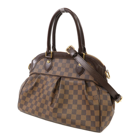 LOUIS VUITTON LV GHW Trevi PM 2 Way Shoulder Bag N51997 Damier Ebene Brown v1