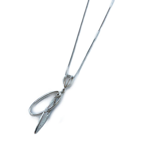 FINE JEWELRY 6.2g Diamond Necklace 18K White Gold #44cm