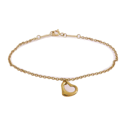 TIFFANY&CO Open Heart Bracelet 18K Yellow Gold