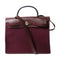 HERMES PHW Herbag PM 2Way Shoulder Hand Bag Canvas Stamp T Prune