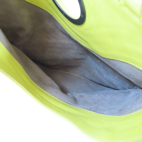 BOTTEGA VENETA BV Clutch Bag Calfskin Leather Yellow