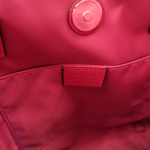 GUCCI GG SHW Shoulder Tote 2Way Shoulder Bag PVC Coated Canvas 630542 Brown/Pink