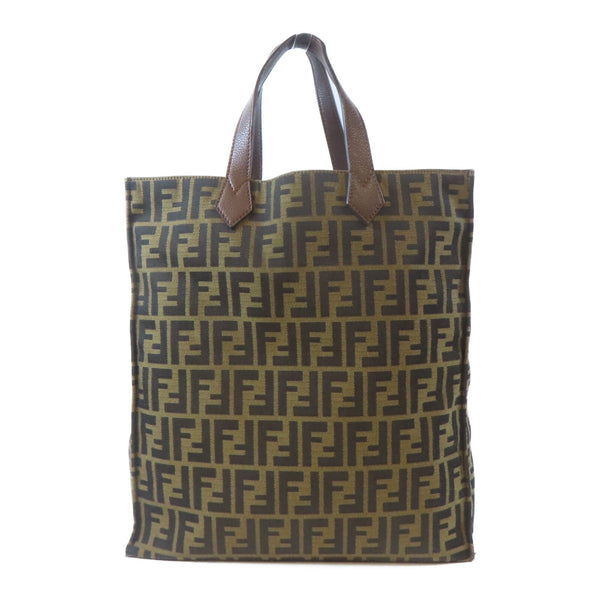 FENDI Zucca Tote Bag Handbag Shoulder Bag 8BH263-QOM Canvas Brown