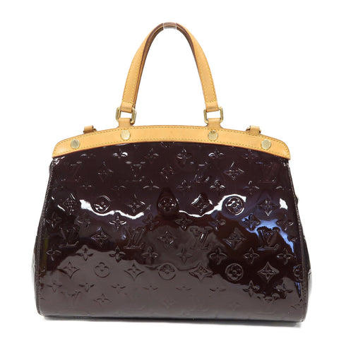 LOUIS VUITTON LV GHW Brea MM 2 Way Bag Handbag M91619 Monogram Vernis Red