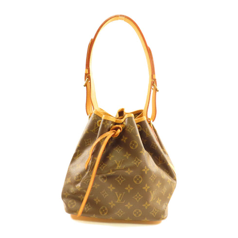 LOUIS VUITTON LV GHW Petit Noe Shoulder Bag M42226 Monogram Brown