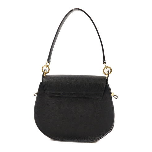 Chloe Tess Bag 2 Way Shoulder Handbag Calfskin Leather Black