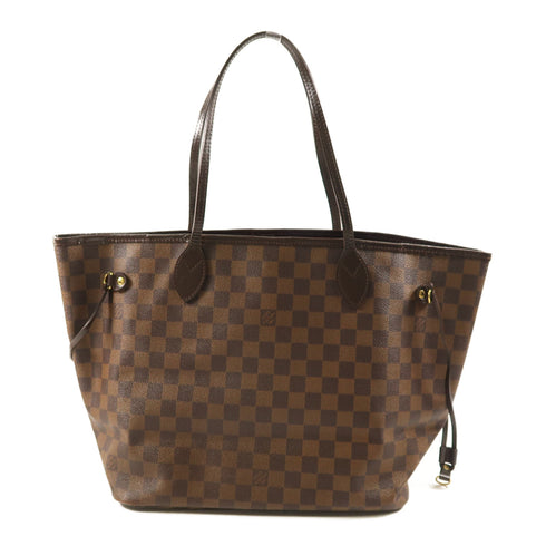 LOUIS VUITTON LV GHW Neverfull MM Shoulder Tote Bag N51105 Damier Brown