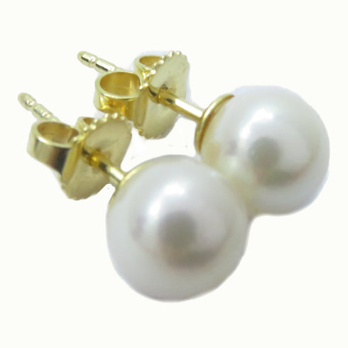 TIFFANY&CO Pearl Earrings 18K Yellow Gold