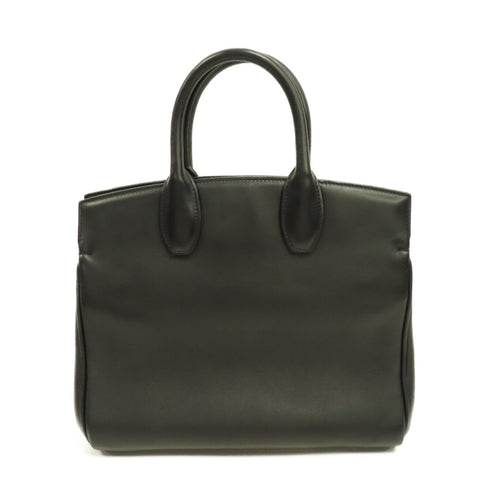 Salvatore Ferragamo GHW Studio Bag 2Way Shoulder Calfskin Leather AU-21 Black