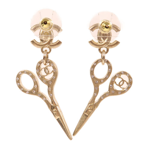CHANEL CC Earrings Metal Gold v3