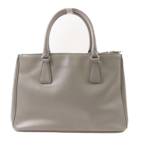 PRADA SHW Saffiano Lux Bag 2 Way Shoulder Bag Calfskin Leather Grey