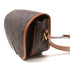 CELINE GHW Folco Triomphe Shoulder Bag PVC Coated Canvas Brown
