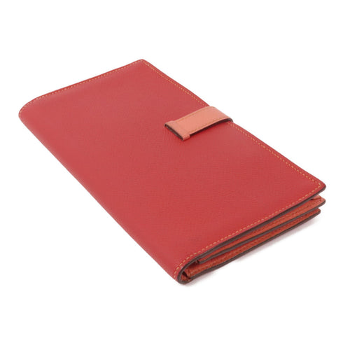 HERMES PHW Bearn Long Wallet Veau Epsom Leather Rose Jaipur