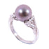 FINE JEWELRY Pearl 0.31ct Diamond Ring US#5 18K White Gold