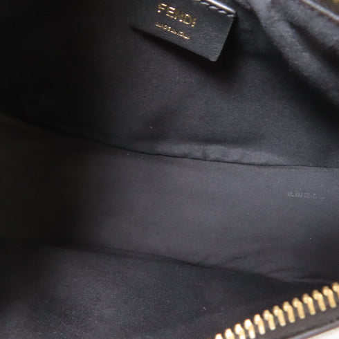 FENDI GHW Fendigraphy Shoulder Bag 8BR798A Calfskin Leather Black