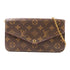 LOUIS VUITTON LV GHW Felicie Pochette Chain Shoulder Bag M61276 Monogram Brown v2