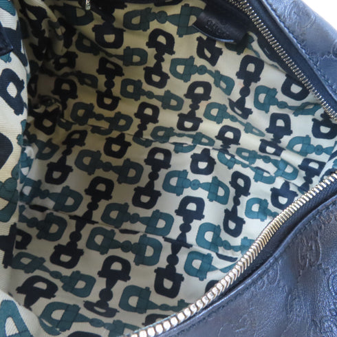 GUCCI GG GHW Horsebit Hobo Bag Shoulder Handbag 115867 Calfskin Leather Black