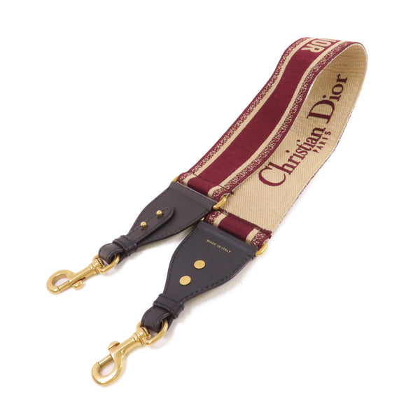 Christian Dior CD GHW Shoulder Strap Canvas Wine-Red