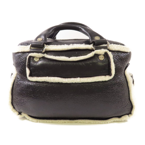 CELINE SHW Handbag Calfskin Leather Black