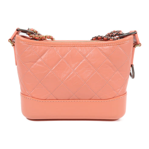 CHANEL CC Gabrielle Chain Shoulder Bag A91810 Lambskin Leather Pink
