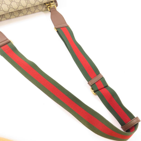 GUCCI GG GHW Neo Vintage Medium Messenger Bag 495654 Coated Canvas Brown