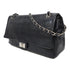 CHANEL CC SHW 2.55 Chain Shoulder Bag Calfskin Leather Black