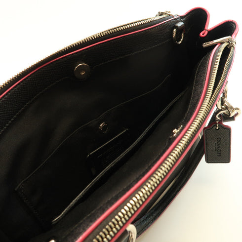 COACH SHW Shoulder Bag Calfskin Leather 20476 Black