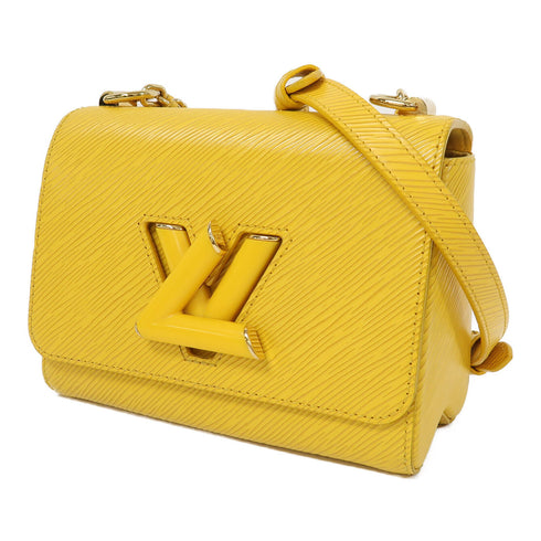 LOUIS VUITTON LV GHW Twist PM Chain Shoulder Bag Epi Yellow