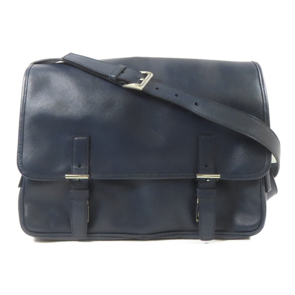 PRADA SHW Shoulder Messenger Bag VA0997 Leather Navy