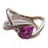 FINE JEWELRY 0.84ct Pink Sapphire 0.06ct Diamond Ring PT900 Platinum US#6.25