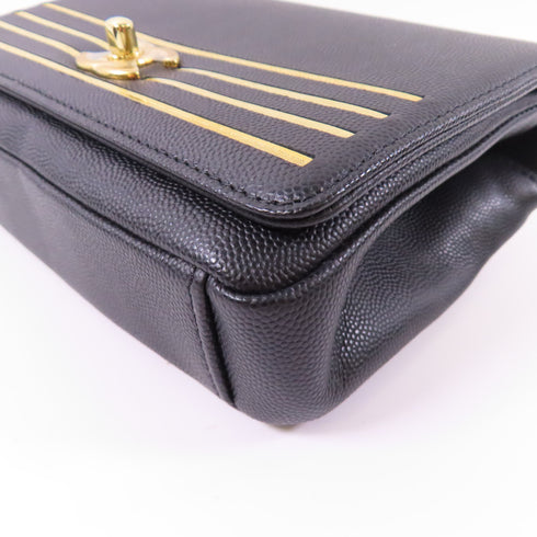 CHANEL CC GHW Waist Bag Calfskin Leather Black