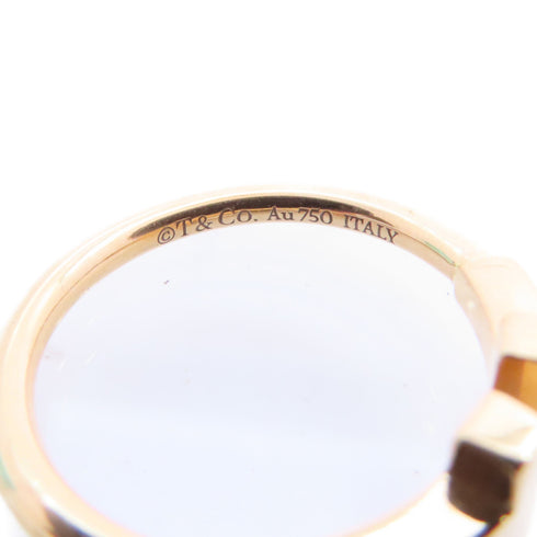 TIFFANY&CO T Wire Ring US#4.75 18K Rose Gold