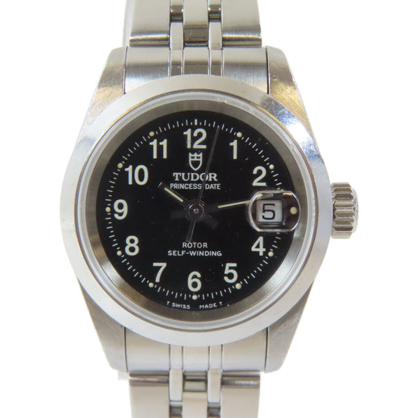 TUDOR Princess Date Automatic Watch 92400N/1998 Stainless Steel Black