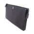 CHANEL Herringbone SHW CC Clutch Bag Pouch Calfskin Leather Black