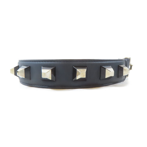 FENDI SHW Belt Calfskin Leather Black
