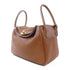 HERMES GHW Lindy 26 2 Way Shoulder Handbag Clemence Leather Gold Brown