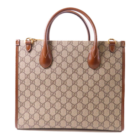 GUCCI GG GHW GG SUPREME Shoulder Bag 2 Way Bag 659983 Coated Canvas Brown