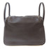 HERMES PHW Lindy 30 Shoulder Handbag Veau Swift Leather Chocolat Brown