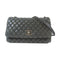 CHANEL Quilted CC SHW Chain Shoulder Bag Calfskin Leather Black v8