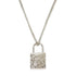 Christian Dior CD SHW Lock Necklace Metal Silver