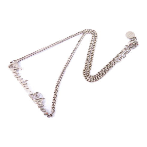 Christian Dior CD Necklace Accessories Metal Silver