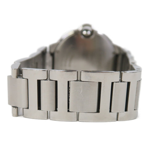 CARTIER Ballon Blue 36mm Quartz Watch W69011Z4 Stainless Steel White