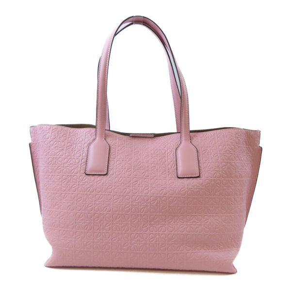 LOEWE Shoulder Tote Bag Calfskin Leather Pink