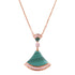 BVLGARI Divas's Dream Necklace PZMW44 18K Rose Gold Diamond Malachite